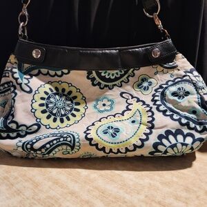 Thirty-One Paisley Shoulder Bag - Black and Blue